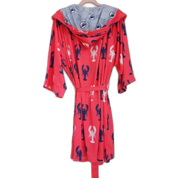 PLOVER Lobster Robe Langosta Belt Pockets Beach Cover Up Hood Anywhere Unisex OS - Picture 2 of 9